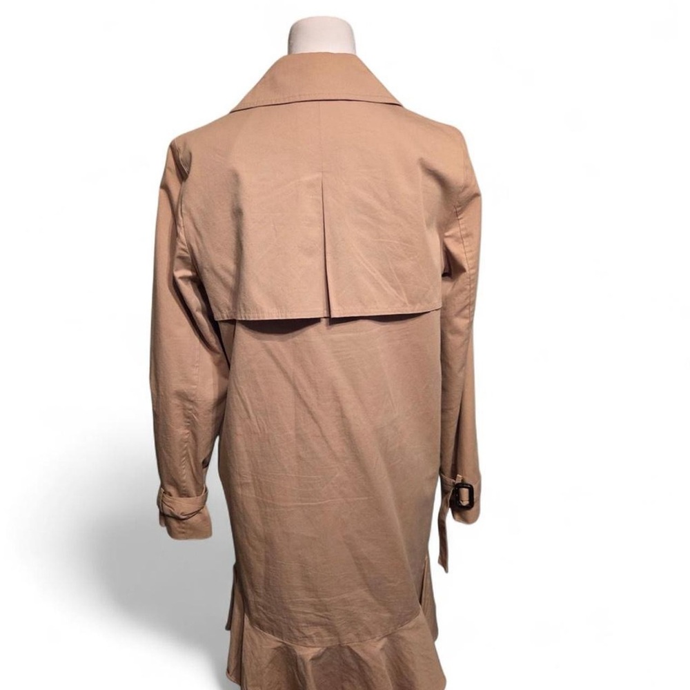 Elegant Tan Double-Breasted Trench Coat - Picture 3 of 3